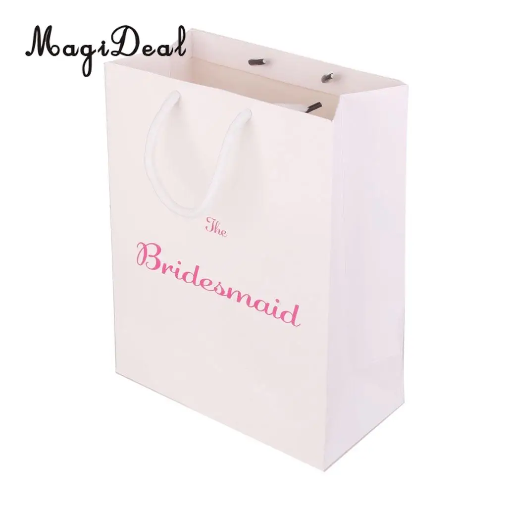 6 шт Большой подружек невесты Свадебная вечеринка Бумага сумка с ручкой цвет: