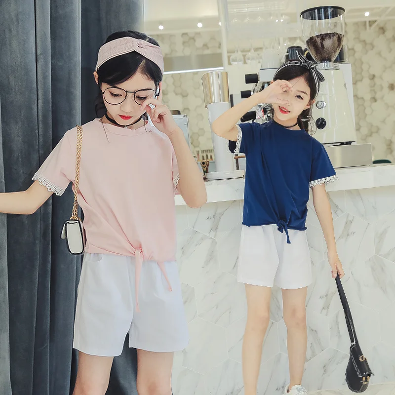 Baby Girls Outfit Birthday Boutique Clothing Set 2019 Toddler Girl Clothes Summer T Shirts + Shorts 2pc Tracksuit 7 10 12 |