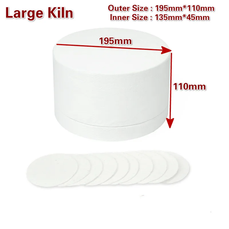 

10pcs/set Microwave Kiln Kit Large & Small Glass Fusing Kiln for Glass Fusing Jewelry DIY Kit Ceramic Accessories Supplies OLOEY