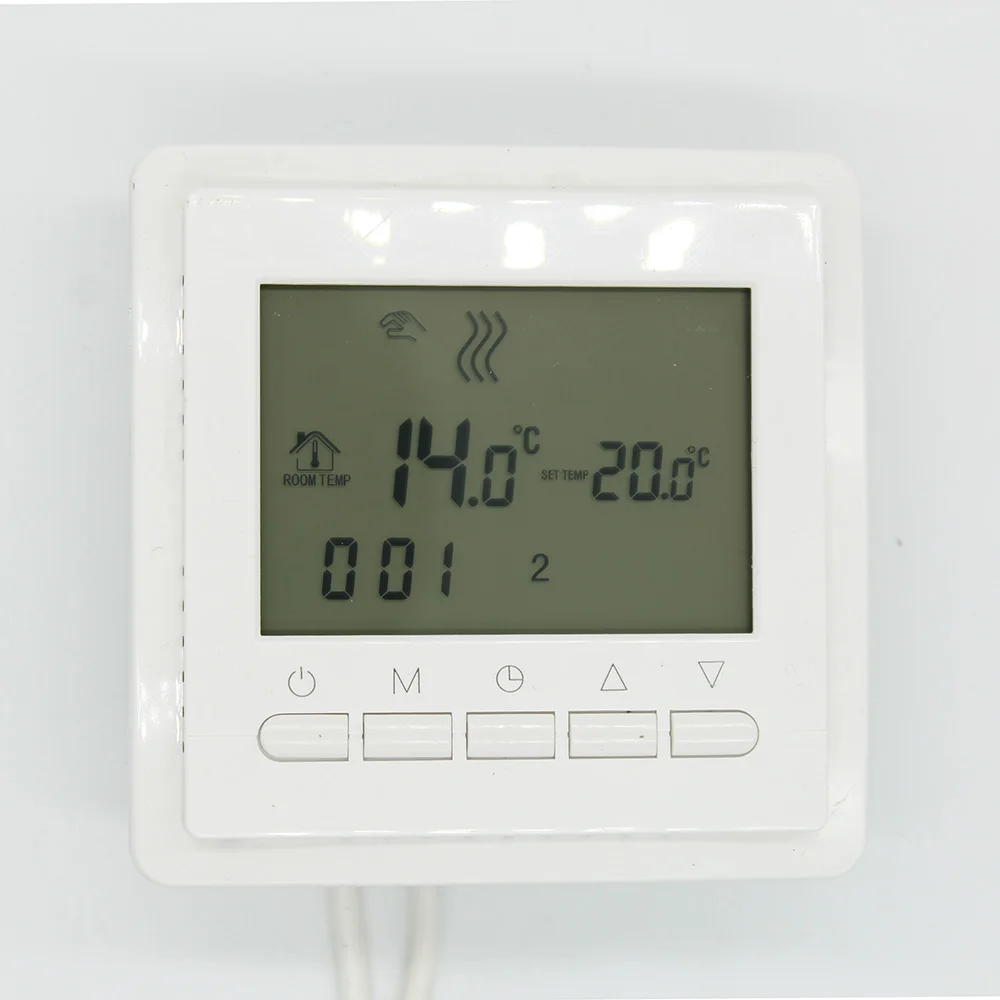 Цифровой программируемый термостат для теплого пола 16A с ЖК-дисплеем |