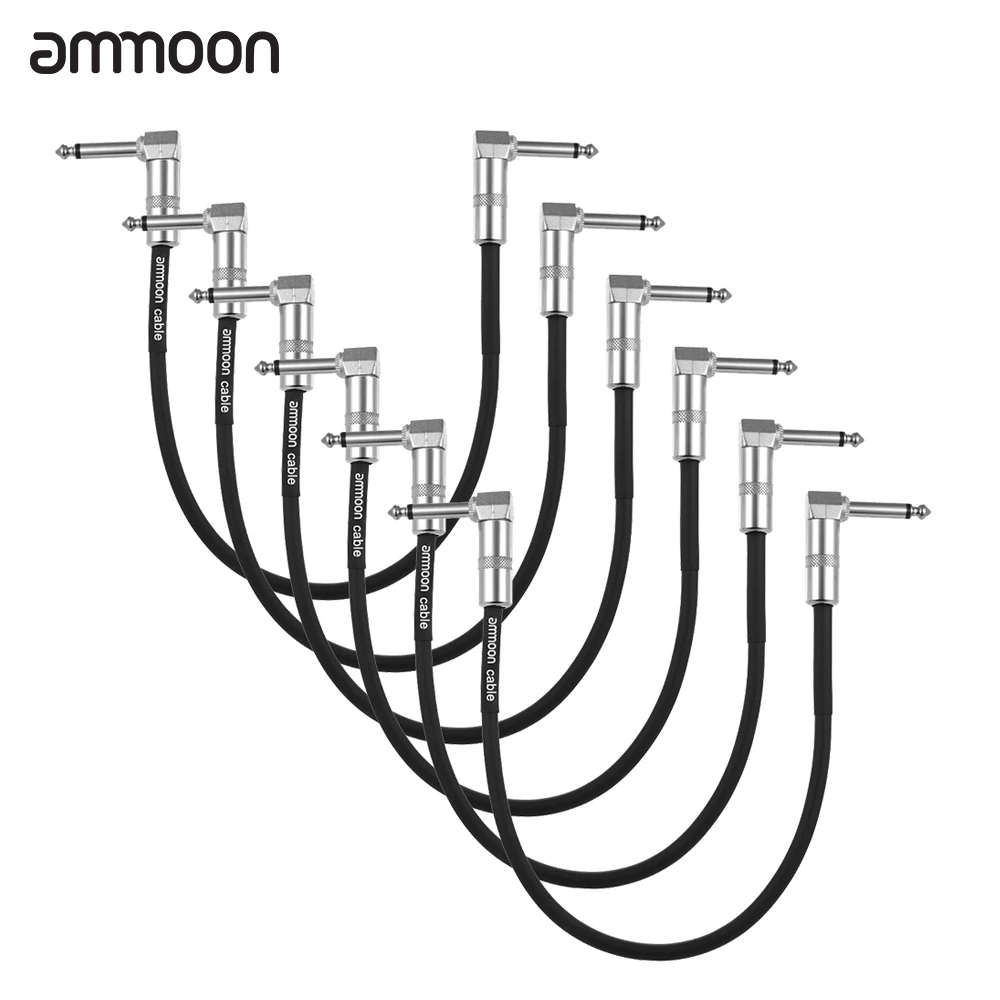 Ammoon 6 шт в комплекте гитарная педаль эффектов инструмент патч кабель 30 см/1.0ft