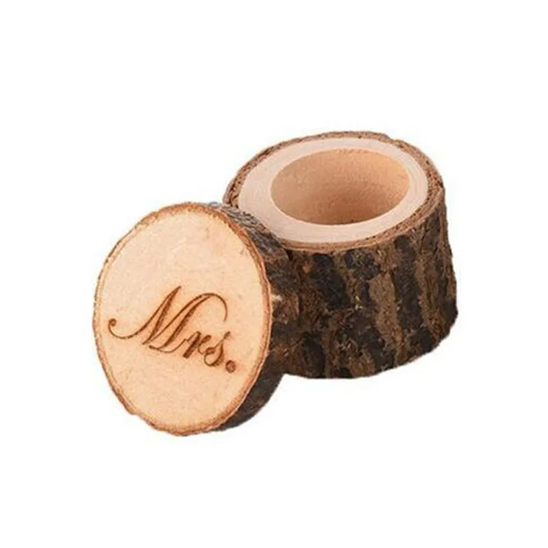 Mr &amp Mrs кольцо Bearer Box для деревенской свадебной Валентина Обручение
