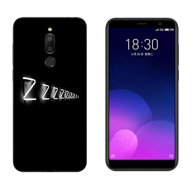 Чехлы для Capa Meizu M6T черные мягкие чехлы из ТПУ с принтом большого пистолета 5 7