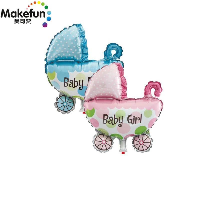 Baby Shower баллоны прекрасный большой Детские коляски Для мальчиков и девочек