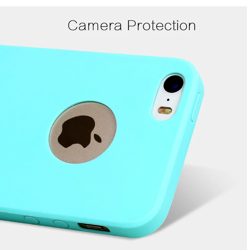 CAPAME For iPhone 5S Case SE 5 Shockproof 360 Girls Cute Candy Soft Silicone Fundas |