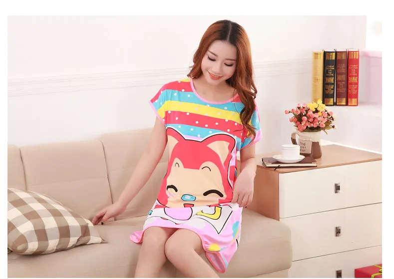 

Fashion Cartoon Women's monkey Sleepwear Short Sleeve Sleep shirt nightgown Women's Home Clothes free Shipping A800393