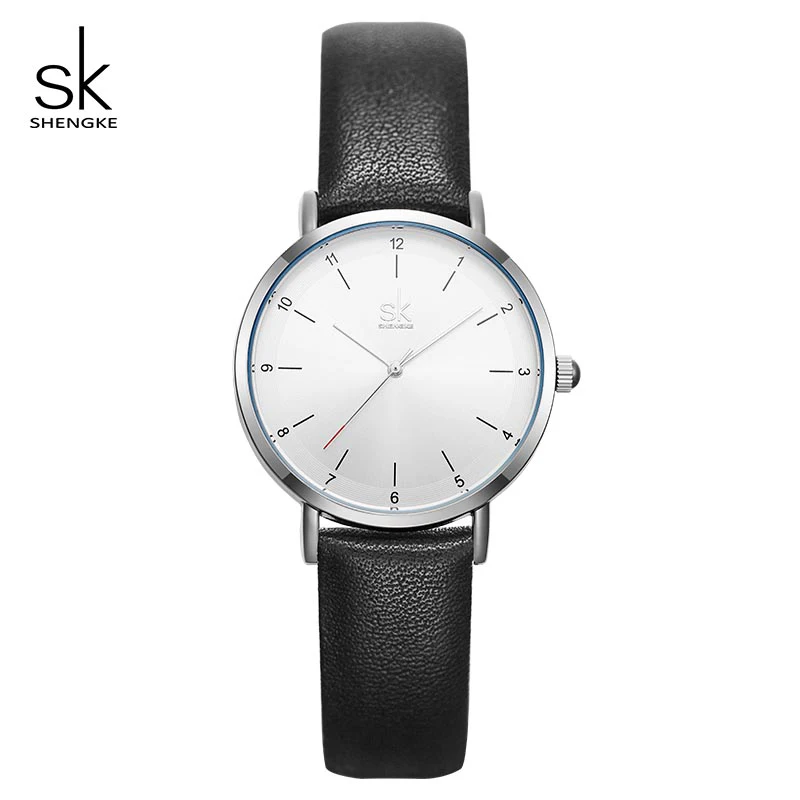 for woman watch 2 Shengke модные кожаные часы для влюбленных Пара кварцевые часы Лакшери женские мужские наручные часы новые свадебные Дни подарок# K8066 - Цвет: for woman watch 2