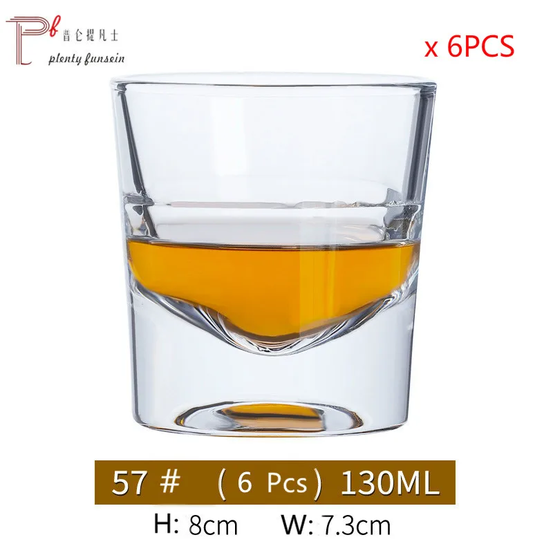 57-130ML 6 PCS Новое Классическое креативное Вино Виски Хрустальное стекло es костюм личность Европейский духи пивной бар стеклянная чашка вечерние для питья - Цвет: 57-130ML 6 PCS