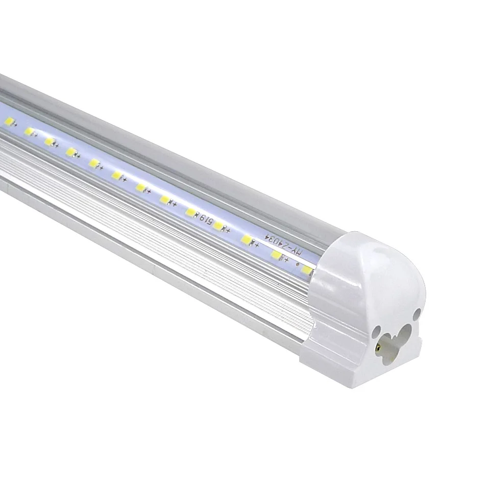 V Shape LED T8 интегрированная трубка 1200 мм 85 265 в 4 фута 6 футов 8 флуоресцентный свет