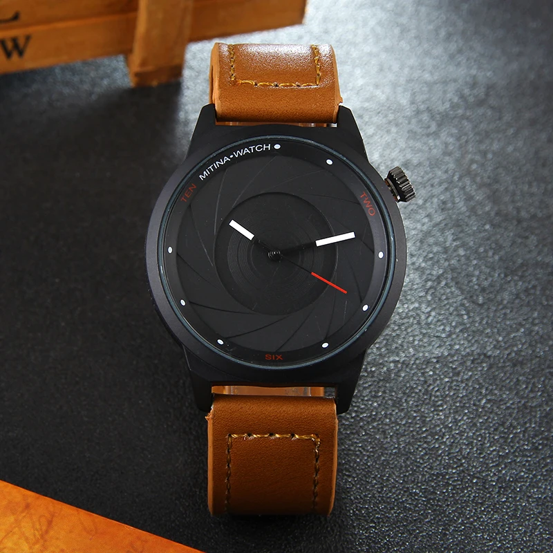 Новый дизайн объектив камеры циферблат из натуральной кожи BGG люксовый бренд