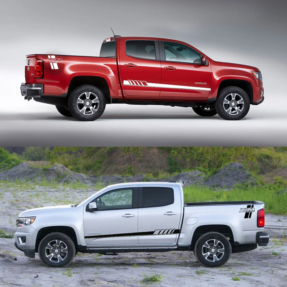 4pcs Sets Decal Sticker Side Stripes Graphics &quotL&quot Arrow Z71 Off Road For Chevrolet COLORADO | Автомобили и мотоциклы