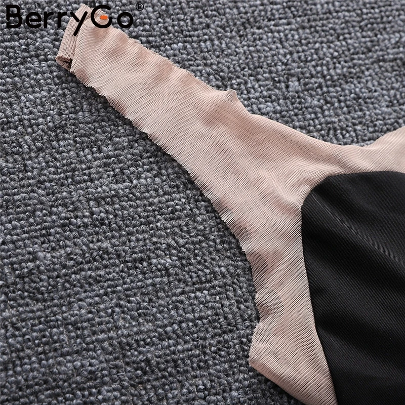 BerryGo, сексуальный, прозрачный, из кусков, женский купальник, пуш-ап, женские купальники, летняя пляжная одежда, купальный костюм, слитные купальники
