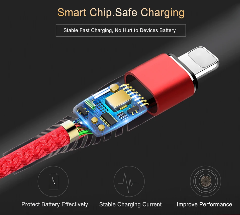 NOHON 3 м 2 м 1 м высокопрочный 8-контактный USB кабель для быстрой зарядки для iPhone 8X7 6 6S Plus 5 5S 5C SE iOS 10 9 8 iPad кабель для синхронизации данных