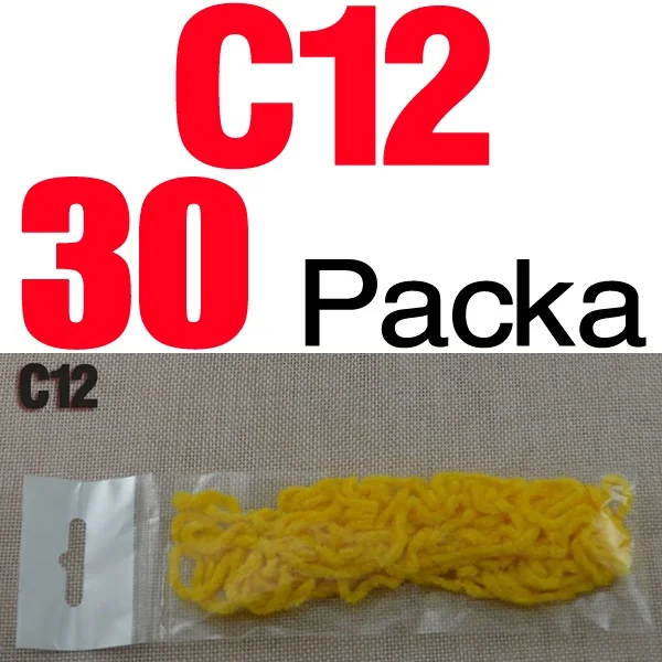 C12 MNFT 30 цветов packa мухи тело Hackle материал тела волоконная леска несколько цветов для ловли нахлыстом связывающий материал Chenilles приманка изготовление - Цвет: C12