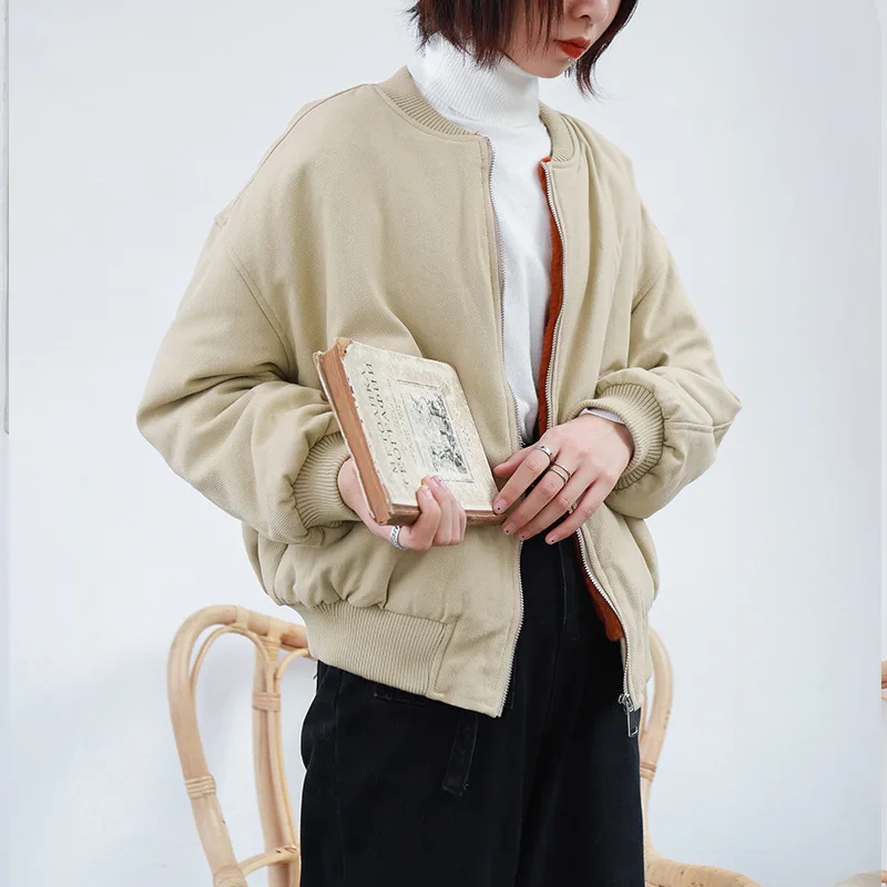 

2019 New Baseball Style Jacket Women Embroidered Loose Fit Jackets for Spring and Autumn