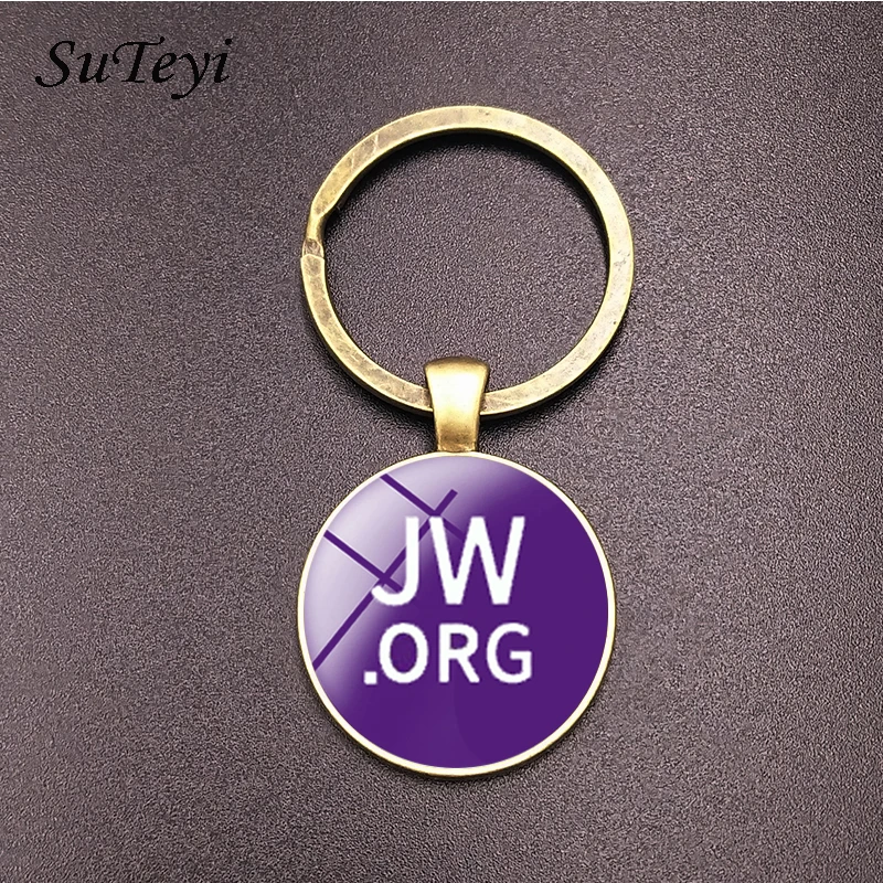 Suteyi JW. Брелок для ключей Org романтичный цветок стеклянный кабошон с фото подвеска
