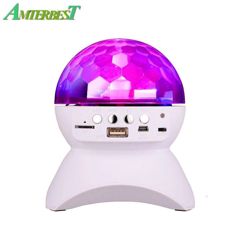 AMTERBEST диско ди джей вечерние Портативный Bluetooth Динамик встроенный светильник