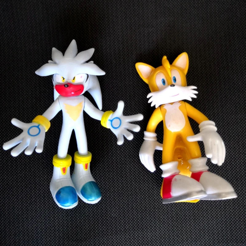 Горячая 6 шт./партия 12 см Sonic World Adventure Sonic Werehog хвосты ПВХ Фигурки Shadow Knuckles Аниме фигурки вечерние подарки