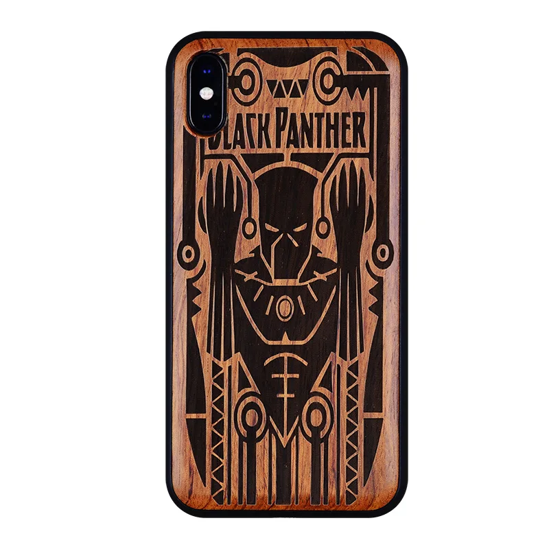 Резные Мстители деревянный ящик для iPhone XS Max XR противоударный ТПУ бампер чехол для iPhone X 8 7 6 6s plus чехол деревянный корпус 7plus