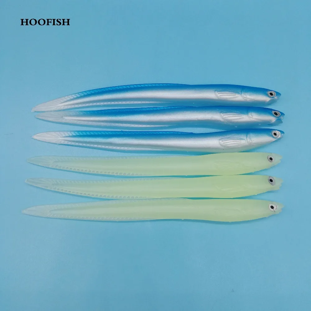 HOOFISH 8 шт./партия электрическая угря бионическая приманка искусственная Мягкая приманка 6,5 г/13,5 см светящаяся Приманка Мягкая приманка