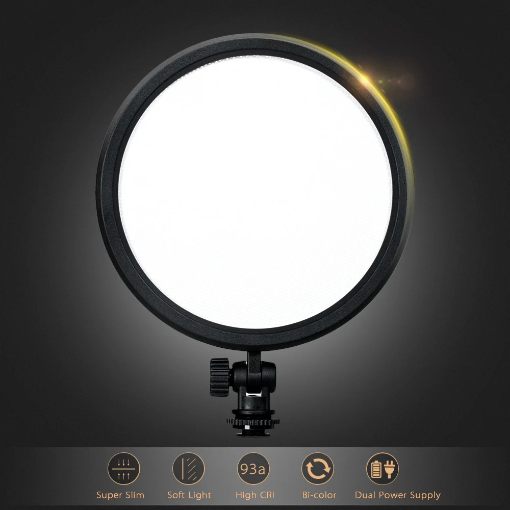 Andoer LED Edge светильник CRI93 6 дюймовый круглый ультратонкий дневной свет 3200K 5600K