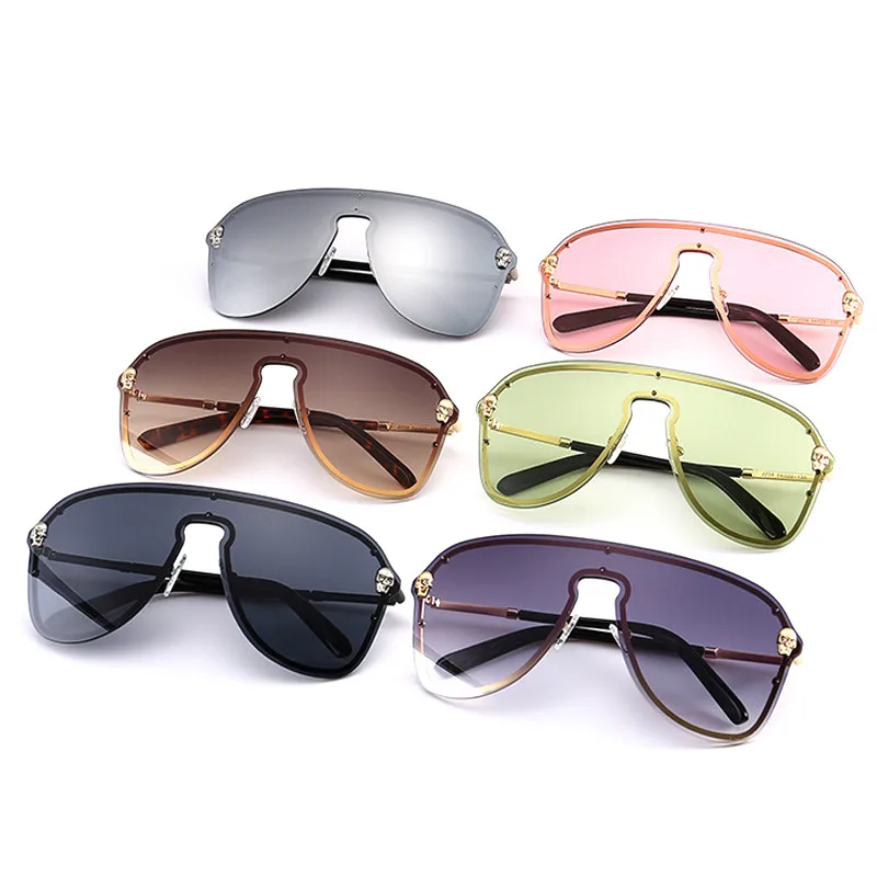 Защитные солнцезащитные очки мужские модные в стиле панк женские негабаритные