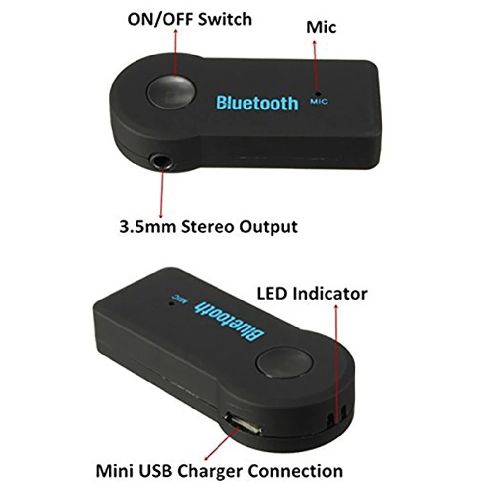 Автомобильный bluetooth комплект громкой связи портативный беспроводной приемник AUX