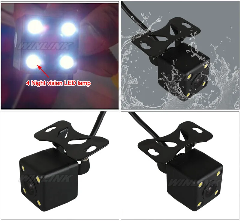 110 градусов Универсальный водостойкий HD CCD светодио дный 4 LED ночного видения