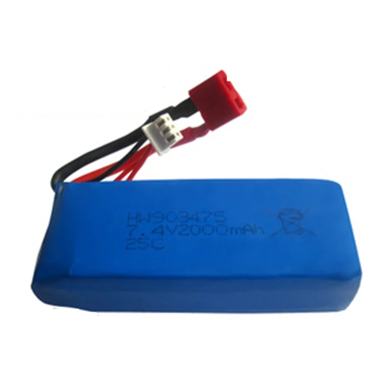 7,4 V 2000mAh Syma X8C X8W X8G Квадрокоптер 7,4 V 2000mAh аккумулятор Lipo большой емкости 903475 с несколькими выходами T plug