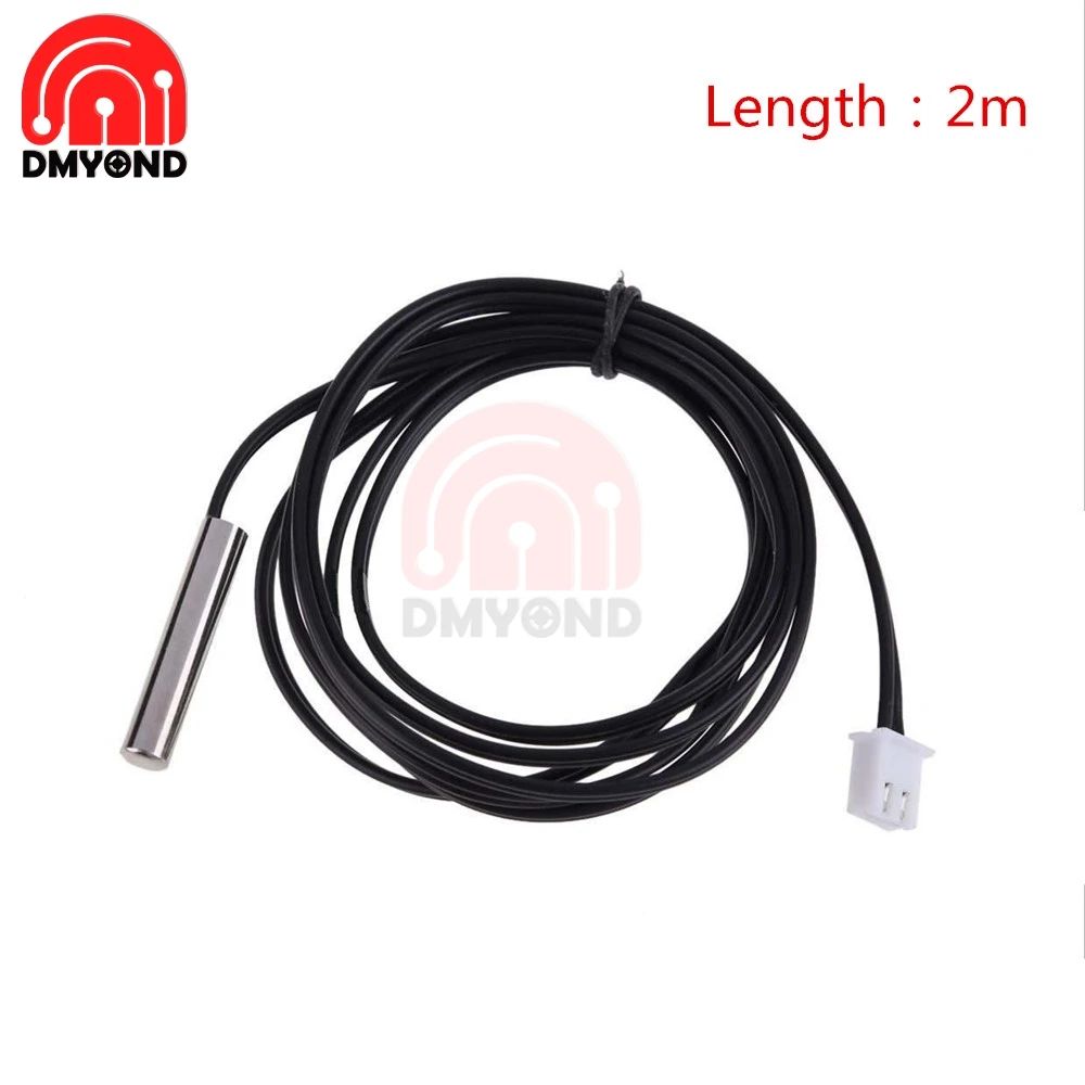 Probe Wire 2m DC 12 В зеленый/белый/красный/синий светодиодный цифровой W1209 термостат контроль температуры термометр переключатель модуль+ NTC сенсор водонепроницаемый - Цвет: Probe Wire 2m