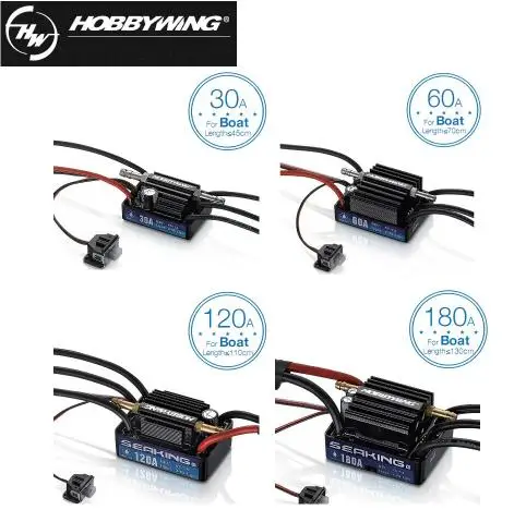 Hobbywing seaking V3 водонепроницаемый 30A/60A/120A/180A 2 6S Lipo регулятор скорости 6 в BEC