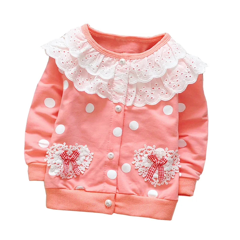 BibiCola girls jackets spring kids cardigan outerwear coats for toddler children lace flower coat outfit clothing |