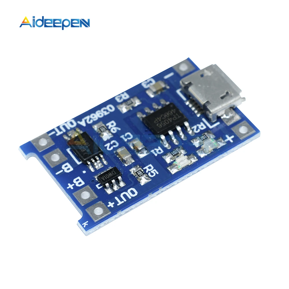 10 шт. зарядная плата 5 в 1 а с Micro USB 18650 для литиевой батареи модуль зарядного