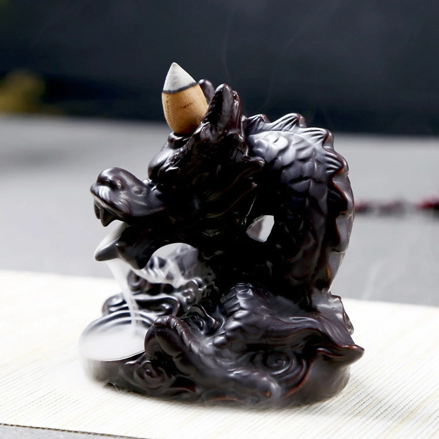 Hot Ceramic Traditional Chinese Dragon Incense Holder Porcelain Backflow Burner Smoke View Cool Burners | Дом и сад