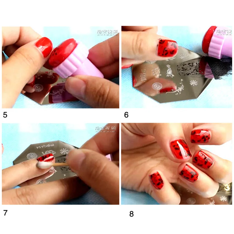 Шаблон для дизайна ногтей 1 набор скребок стемпинга ногтей|nail art templates|nail stamping