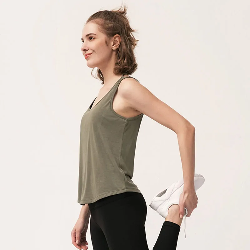 SALSPOR повседневные женские спортивные рубашки для фитнеса и йоги, однотонные рубашки без рукавов с открытой спиной, Майки для спортзала, бега, тренировки, спортивный жилет для женщин