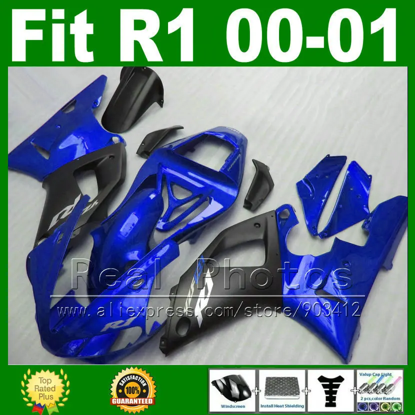 

Fairings for YAMAHA 2000 2001 YZF R1 royal blue plastic kits YZFR1 00 01 bodywork fairing kit part U7P0