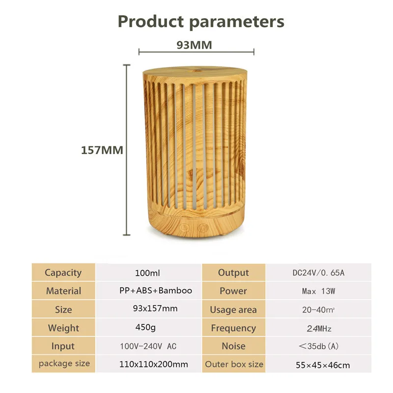 100 мл мини увлажнитель Электрический аромадиффузор для дома и офиса