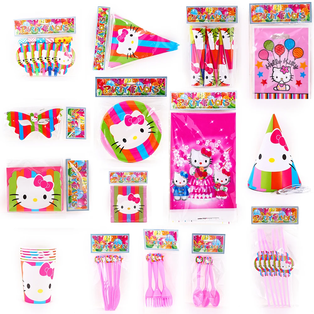 Оптовая продажа рисунок Hello Kitty тема Посуда декоративная бумага для вечеринок