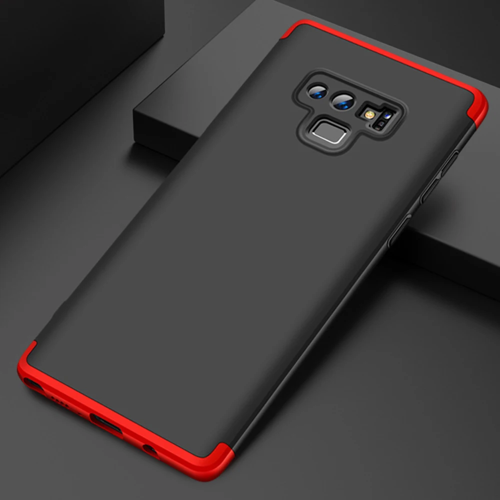 Для samsung Galaxy Note 9 чехол 3 в 1 полный охват защитный с мягкой защитой экрана