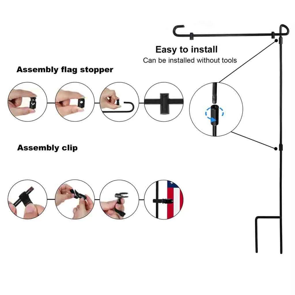 2019 железная подставка для садовых флагах двора|Флаги баннеры и аксессуары| |