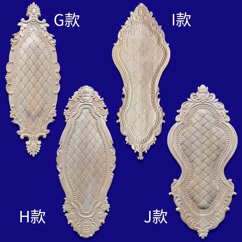 Большая деревянная резная аппликация рама декор для мебели неокрашенные двери