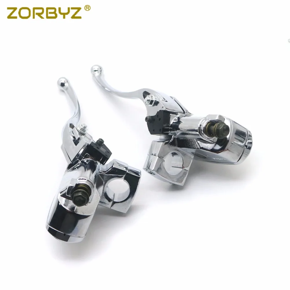 ZORBYZ мотоциклетные Рычаги 1 дюйм 25 мм хромированные/черные крестовые ручки