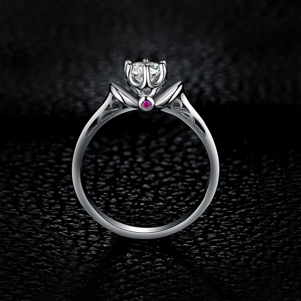JewelryPalace цветок Blossom 0.8ct кубического циркония Solitaire обручение кольцо 925 пробы