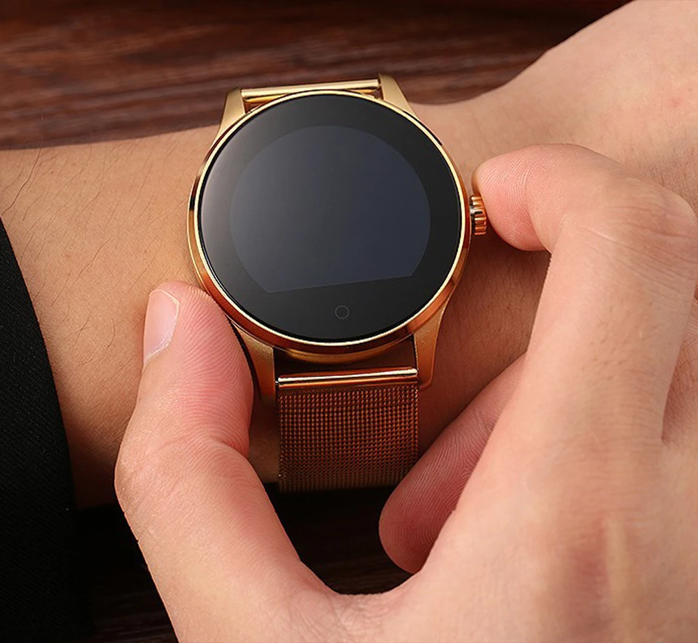 Браслет iwatch круглый Bluetooth Smart часы Классический здоровья из металла SmartWatch С