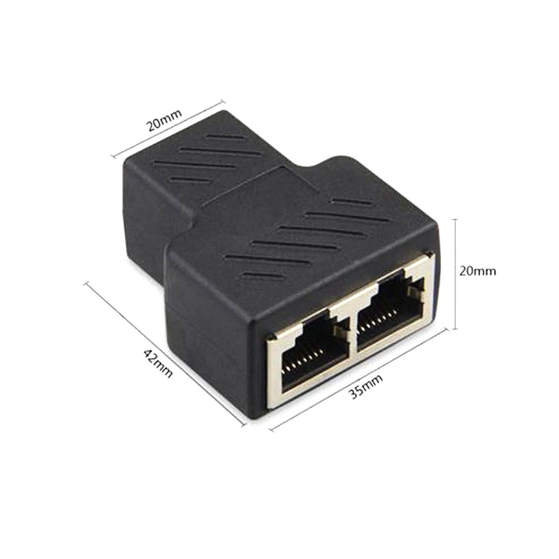 2 шт. CAT5 Cat5e RJ45 Сплиттер Adatper разъем защищенный переходник 8Pin Ethernet сетевой кабель