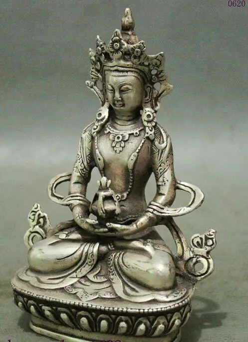 6 &quotтибетская буддистская Серебряная Амитаюс долголетка богиня с изображением