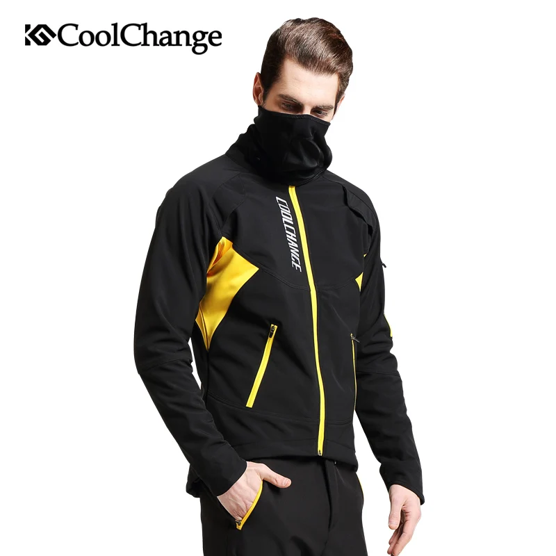 Велосипедная куртка CoolChange Зимняя Теплая Флисовая ветрозащитная для горного