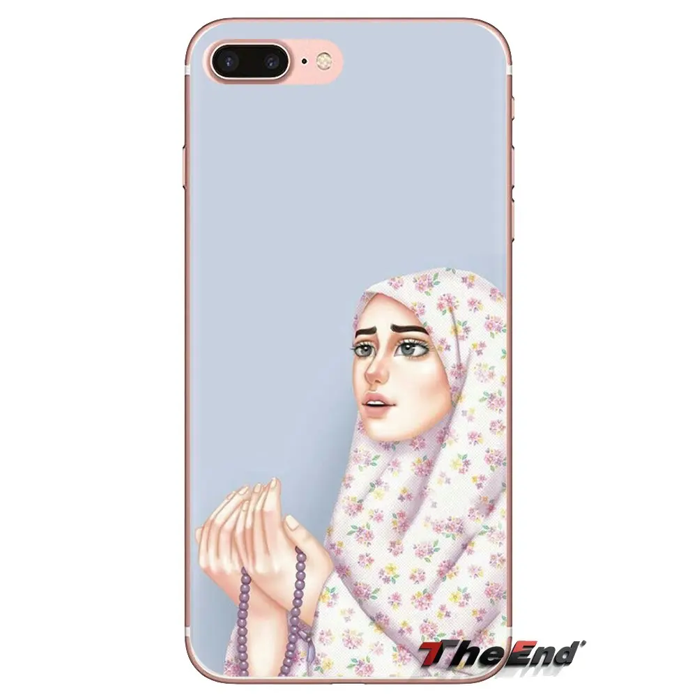 Мягкий силиконовый чехол для мусульманских девушек Hijabi Samsung Galaxy S3 S4 S5 Mini S6 S7 Edge S8 S9
