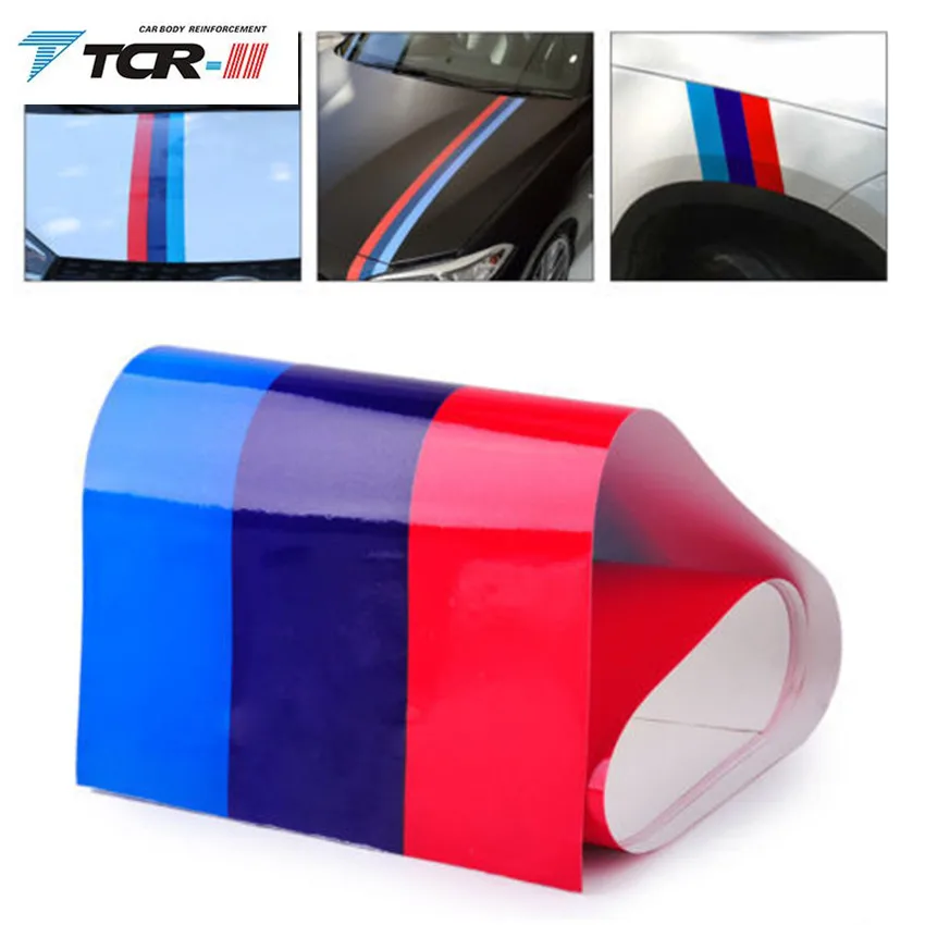 Для BMW M-Color ed Power Flag Stripe наклейка авто капот крыша крыло 2M автомобильный Стайлинг